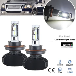 For Ford Explorer 2006 2007 2008 2009 2010 4x H13 9145 LED Headlight Fog Light Combo Bulbs Kit