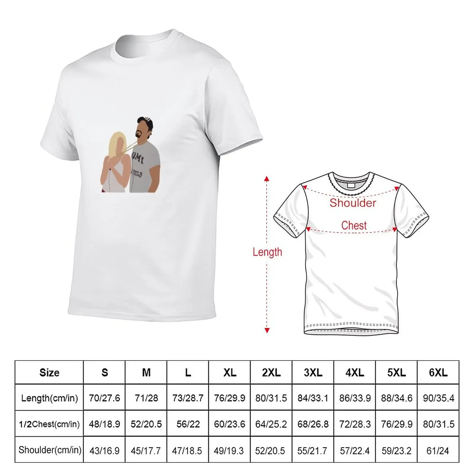 Janelle and Kaysar from Big Brother US T-Shirt summer tops cute tops Short sleeve tee mens plain t shirts