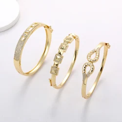 Fashionable Metal Women's Open Three Bracelet Couple Jewelry Wedding Accessories Popular Jewelry