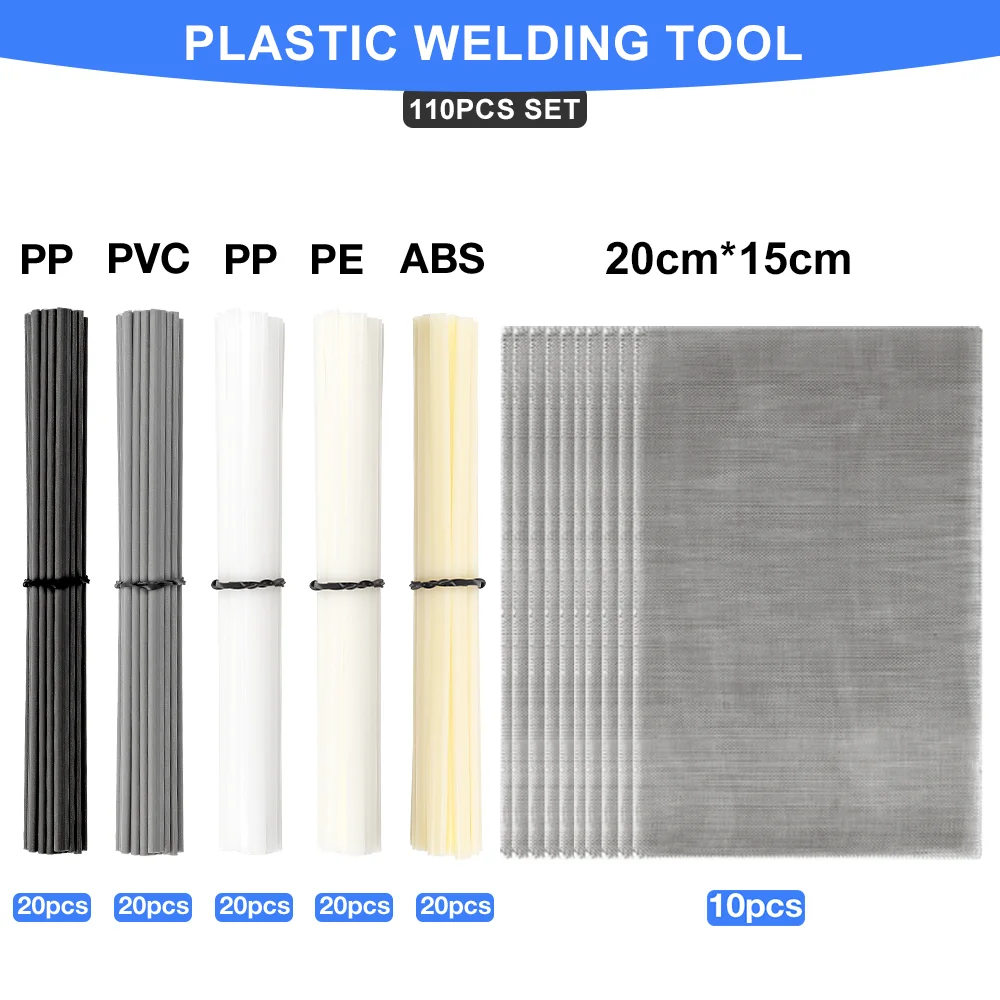 Multi-color Welding Rods For Bumpers Plastic Welding Rods - 9.8 Inch HDPE Rods For Repairing Bumpers, Kayaks & DIY (3 Pack, 7 Colors) HDPE Welder Rods