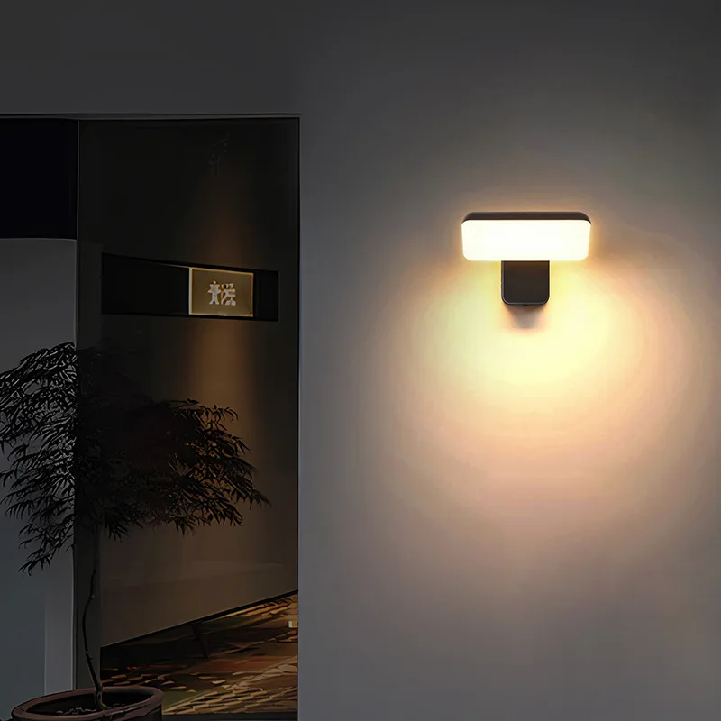 ไฟ LED โคมไฟติดผนังกลางแจ้ง MINI Simple Garden Decor แสงกันน้ํา Courtyard ตกแต่งทางเดินบันได Sconce