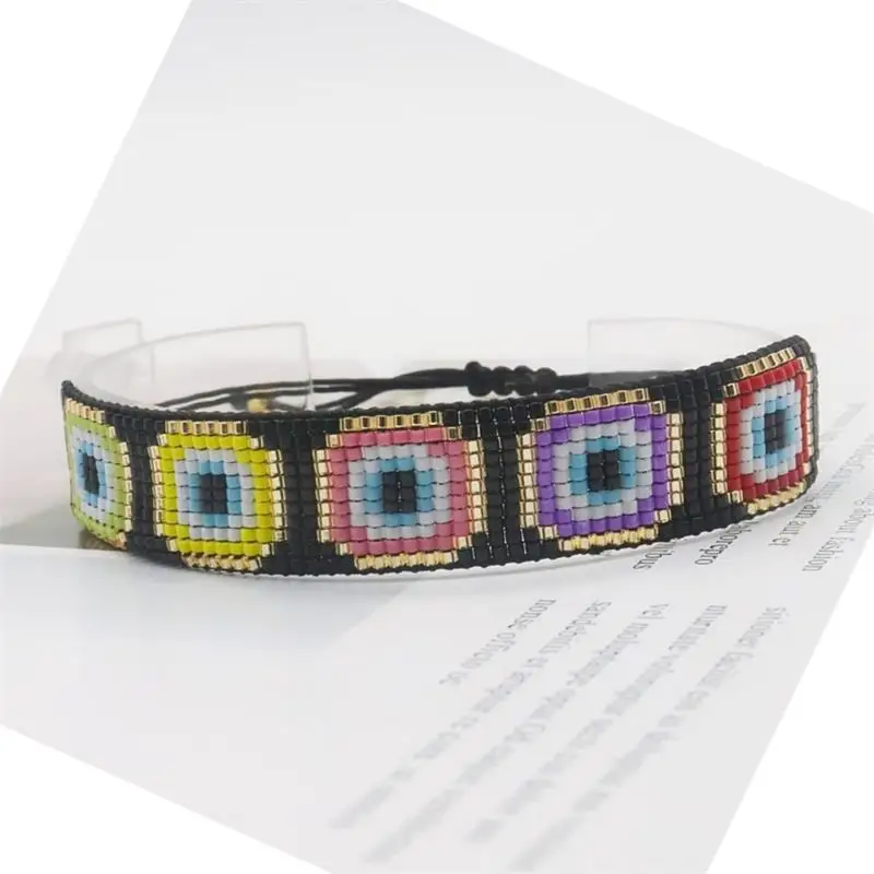 ZHONGVI Miyuki Turkish Evil Eye Bracelet Jewelry for Women Ins Fashion Handmade Seed Beads Bracelets Mexican Pulsera Wholesale