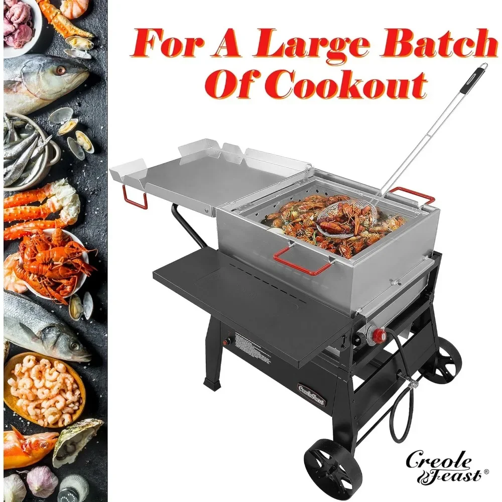 1740A طباخ جامبلايا خارجي من الحديد الزهر، أسود