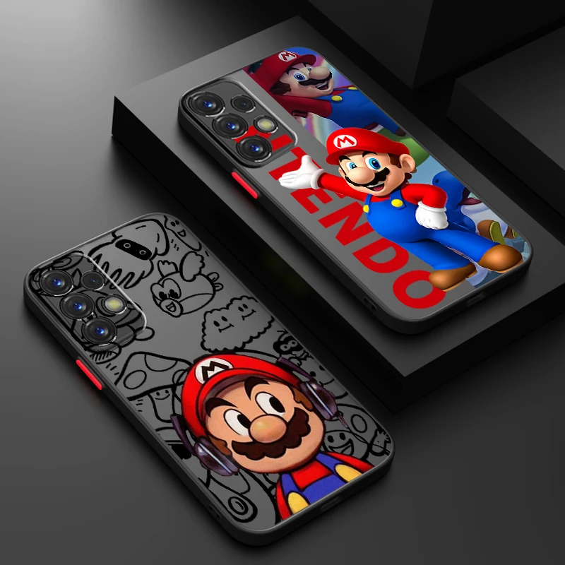 

Supers M-Marios Cool Art Frosted Translucent For Samsung Note 20 A35 A03 A54 A31 A22 A34 A14 A24 A04 A55 5G TPU Phone Case