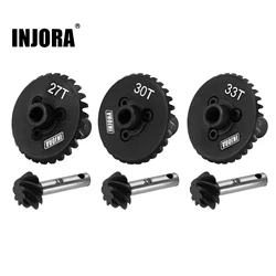 INJORA-engranajes de eje helicoidal de acero Overdrive, para 1/10 RC Crawler SCX10 II 90046 SCX10 III SCX10 Pro