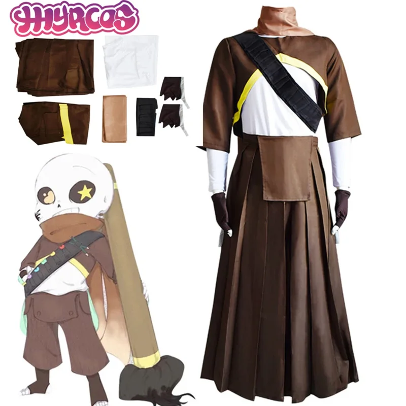 CyAnime Sans Mask Game Undertale ink Sans Cosplay Costume Role Cos Props Masks For Women Men Outfit Uniform Party Show Suits Gif