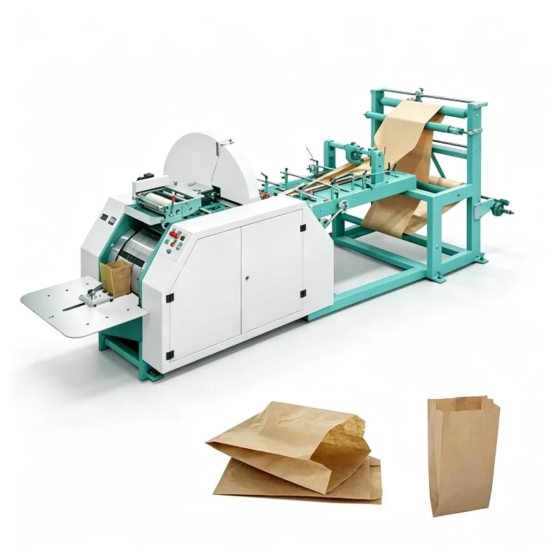Fully Automatic Brown Kraft Paper Bag Making Machine Printing Cost-Saving V Bottom Simple Paper Bag Forming Machine