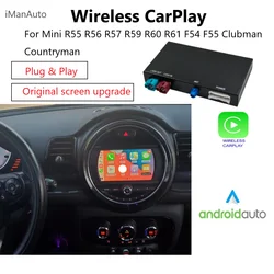Wireless CarPlay Android Auto Interface for BMW Mini R55 R56 R57 R58 R60 R61 F54 F55 F56 Clubman Countryman Hardtop Cooper