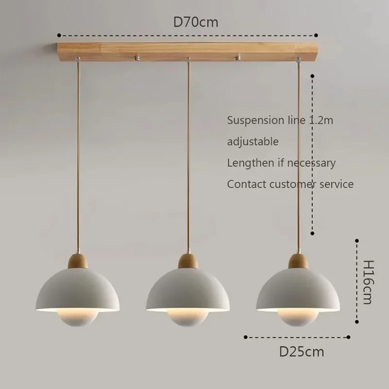 Nordic Classic Wooden Pendant Lights Restaurant Kitchen Pendant Lights Creative Cream Breeze Indoor Home Decorative Lightings