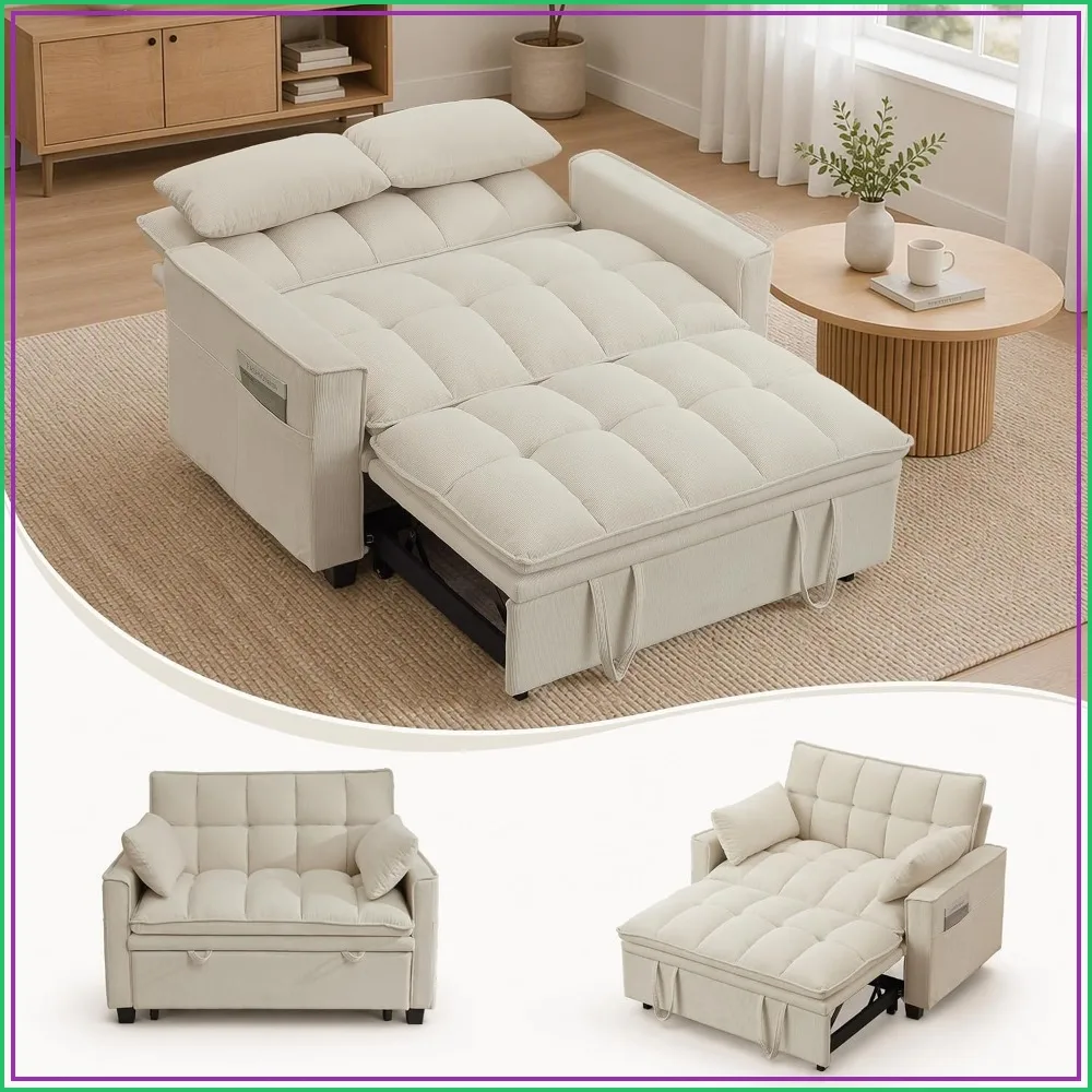Sleeper Sofa Bed Convertible Pull Out Couch for Living Room Loveseat