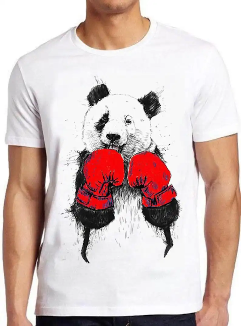 

Boxing Panda Boxer Cute Sport GYM Design Best Seller Funny Meme Men Women Fashion Top Retro Gift Tee T Shirt 1489