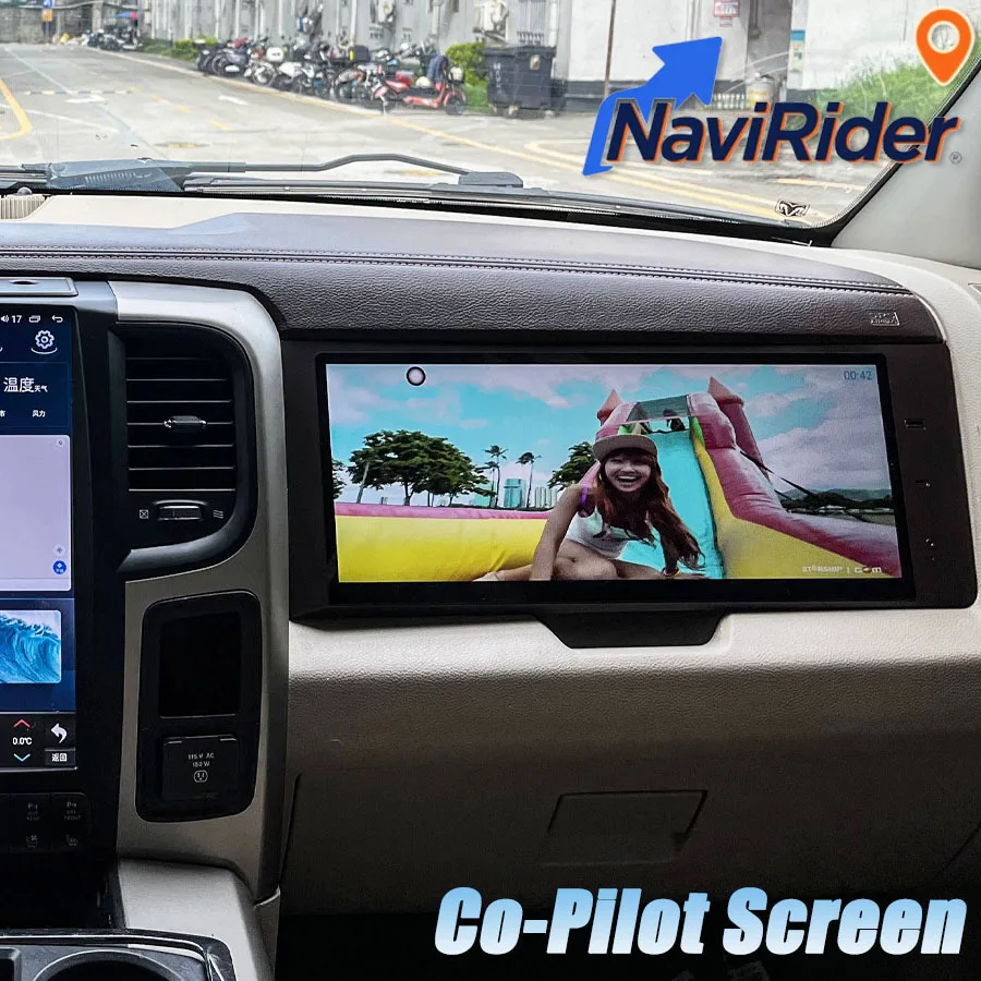 17inch Car Android Co-Pilot Passenger Smart Screen For Dodge RAM 2014-2018 Stereo GPS Multimedia Player Bluetooth Carplay Auto