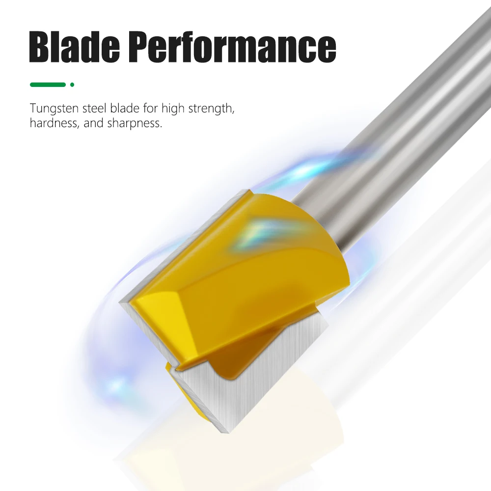 

LAVIE 1pc 12mm Shank Extension Long Bottom Cleaning Bit Router Bits Woodworking C12006T4AY