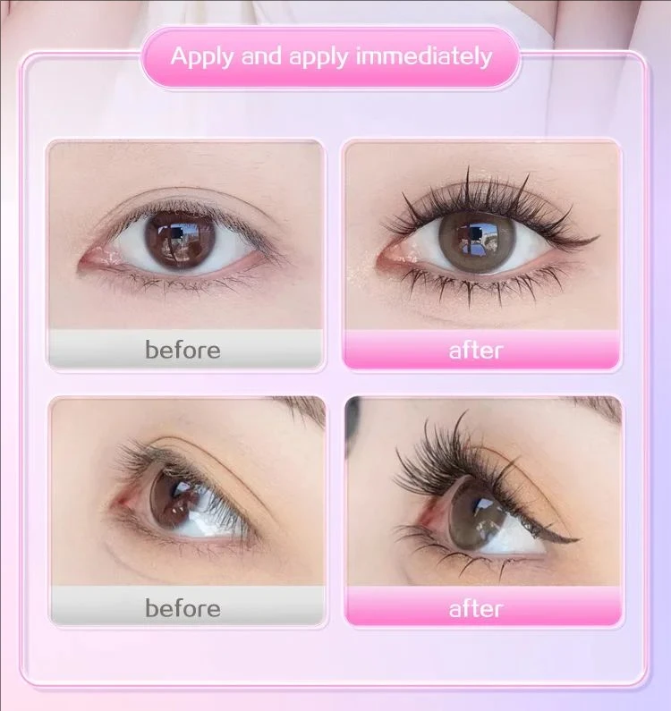 MJ Self Adhesive Eyelashes Cluster Lashes No Glue Individual Lashes Soft Idol Lash Clusters Reusable Self Adhesive Lashes