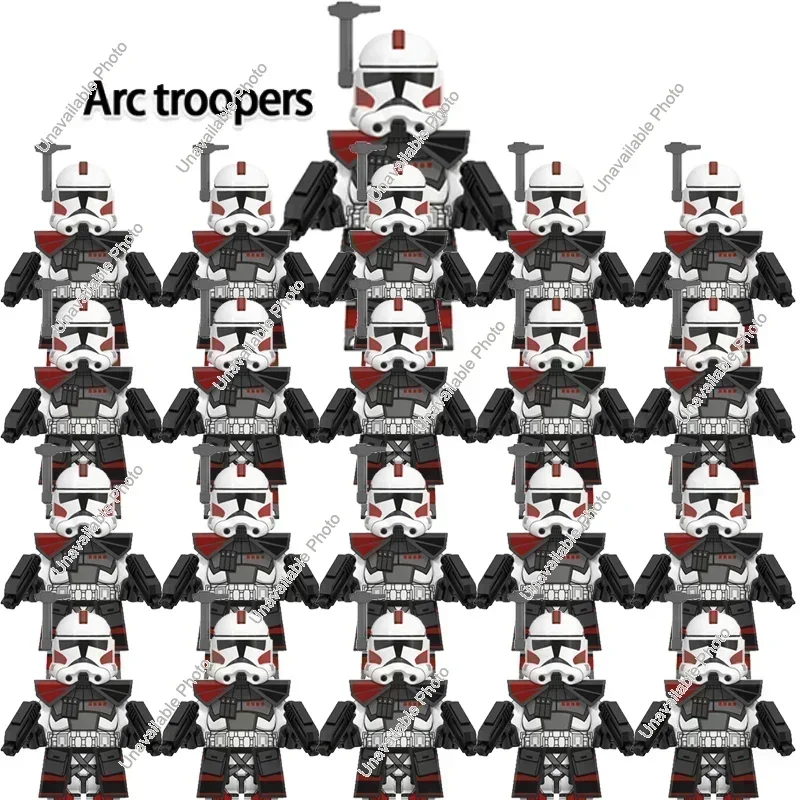 BLOKEES Neue Star Wars Kapitän 501. Klonlegion Sturmtruppler Figur SW585 Kompatible Bausteine Kinderspielzeug Geschenk 21-teilig