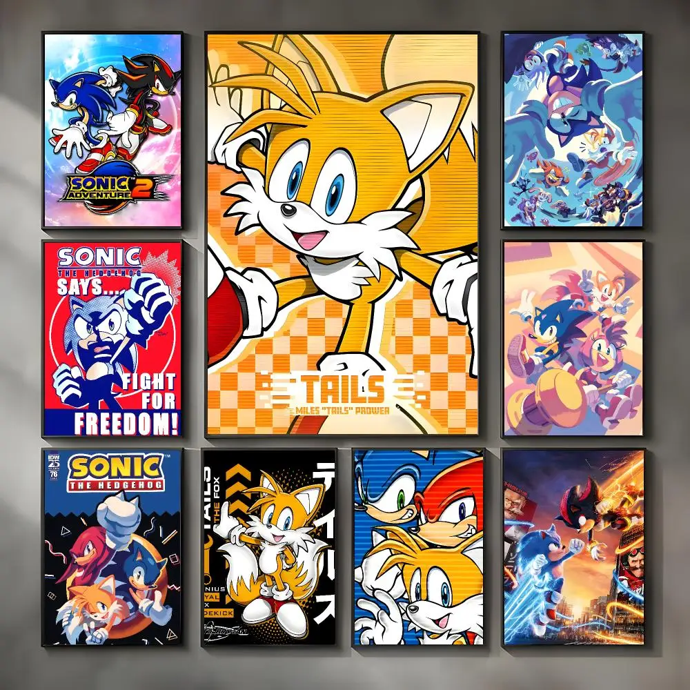 Classic Game Sonic the Hedgehog Poster Modern Interior Wall Decor & Trendy Home Highlights