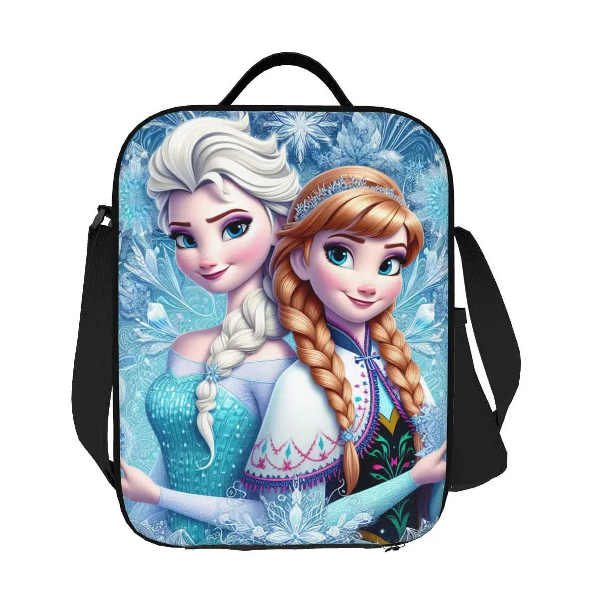 

Custom Frozen Princess Elsa Anna Resuable Lunch Box Women Waterproof Cooler Thermal Food Insulated Lunch Bag Children Student