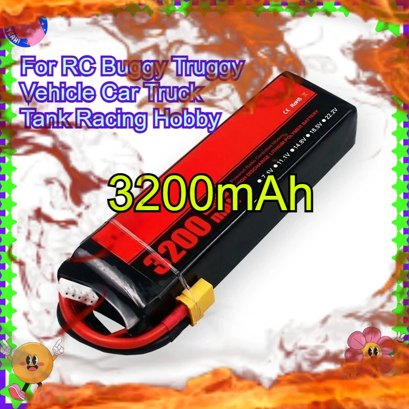 

3200mAh 4S 14.8V 35C High-Quality Battery XT60/T Plug for RC Buggy Truggy Vehicle Car Truck Tank Racing Hobby