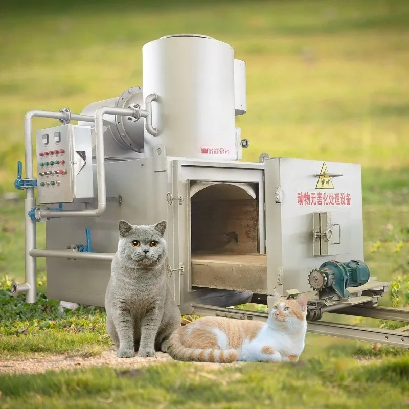 Pet hospital incinerator, pet funeral cremator, pet animal body incinerator, smokeless and tasteless