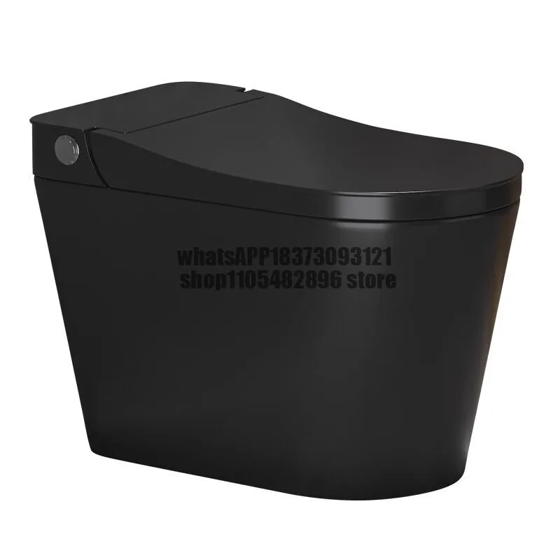 Black colored standard toilet, no water pressure restrictions, creative kick-type flush toilet
