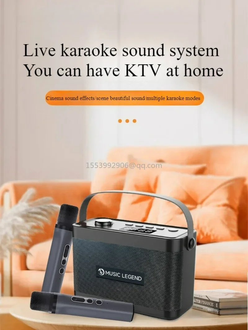 Music Legend V9 Voice of Berlin Audio Home Microphone Microphone Integrated Sound Card Karaoke Outdoor Bluetooth Speaker