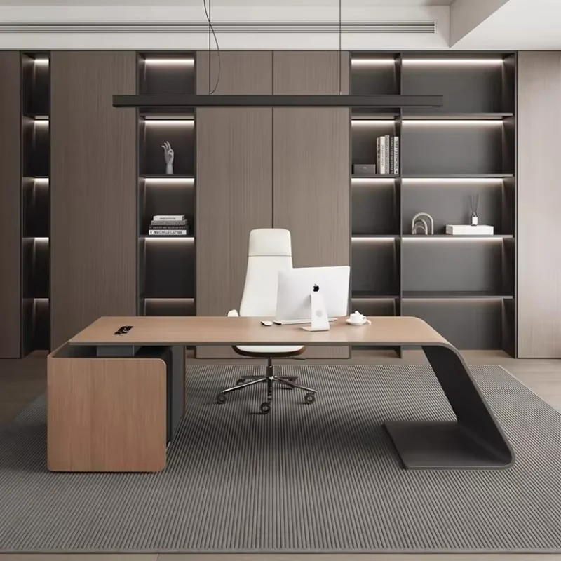 Manager Luxury L Shaped Office Desk Conference Designer High Quality Unique Boss Desks Reading Customized Escritorio Furniture
