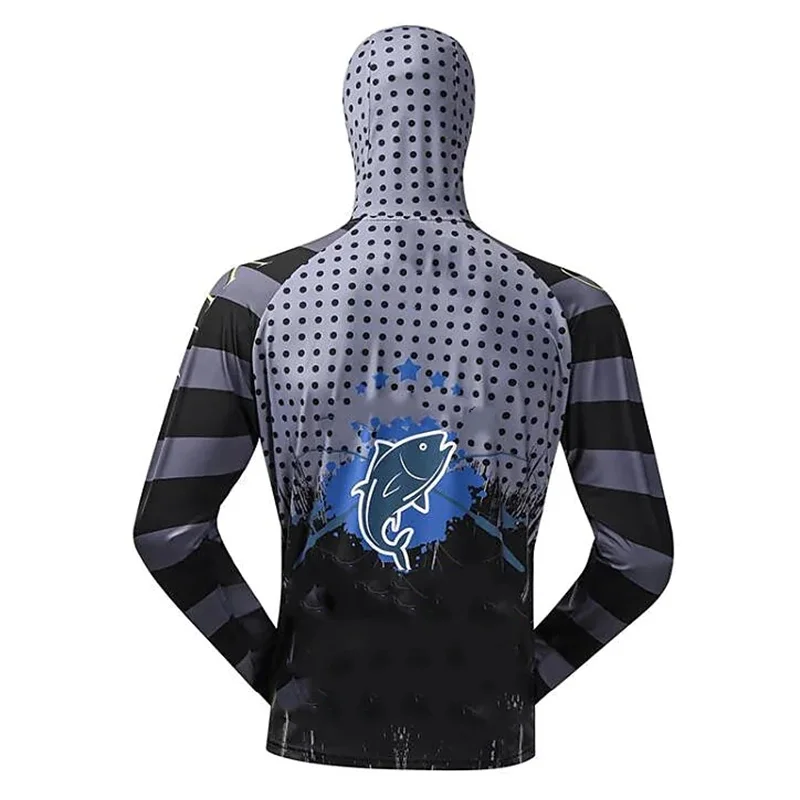 Quick Dry Ventilation Hoodie Men\'s Outdoors Jerseys Anti-UV With Zipper Fishing Clothing Sublimation Printing Fishing Shirts