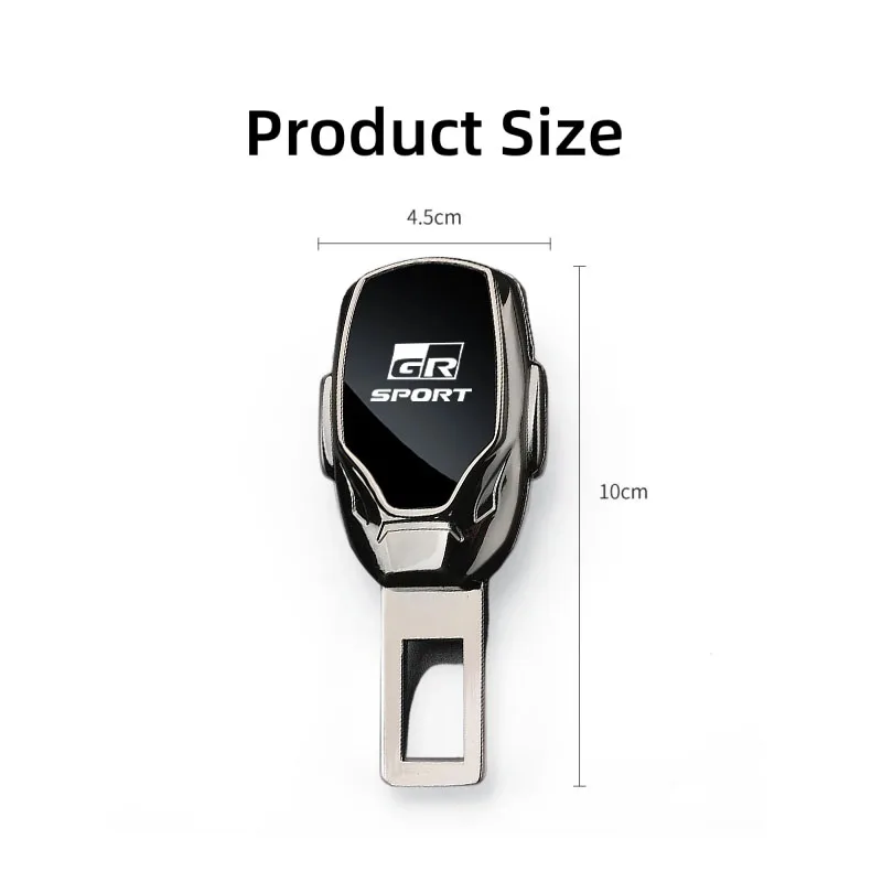 Car Seat Belt Metal Jewelry Seat Belt Accessory Extender for GR Sport Gazoo Racing Yaris 86 Corolla Hilux Supra Auto Accessories