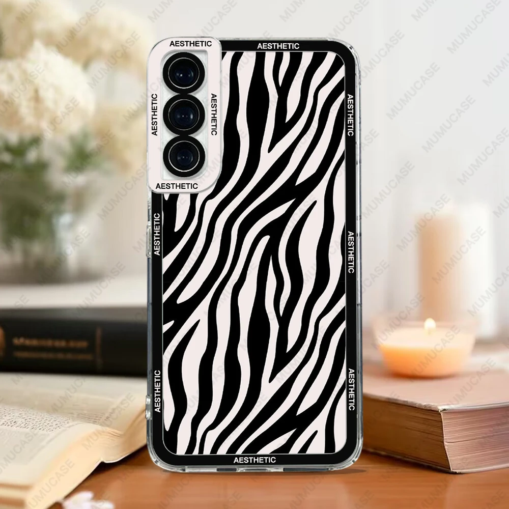 Case For Samsung Galaxy S24 S20 S21 FE S22 S23 Ultra A13 A32 A33 A50 A52 A53 A73 A54 A14 Cover Aesthetic Leopard Zebra Butterfly