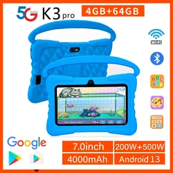 2024 New 7 Inch Tablet 5G WIFI VERSION 4GB RAM 64GB ROM Kids Learning Education Dual Cameras Google Android13 Tablets