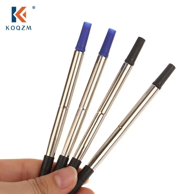 

2Pcs Blue Ink Parker Style Standard 0.5/0.7mm Ballpoint Pen Refills Nib Medium Push Action Rotary Universal Metal Pen Refill