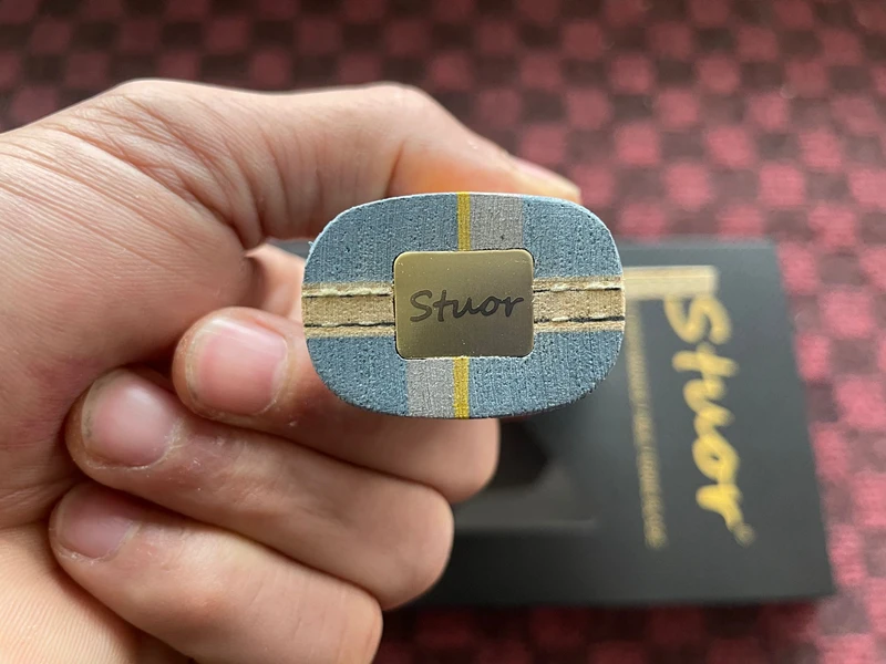 Stuor Long 5-sechskant-Tischtennisschläger, sechseckige Klingen, gelb-schwarze Kohlefaser, integrierte professionelle Ping-Pong-Paddel – Detail 6