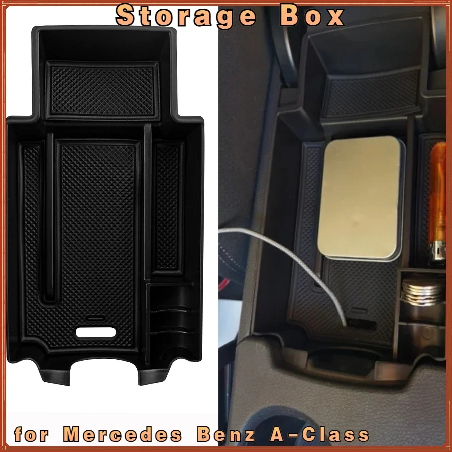 Auto Box for Mercedes Benz CLA GLA W176 A Class A180 W246 B Class 2011-14 Central Armrest Storage Box Container Tray Organizer