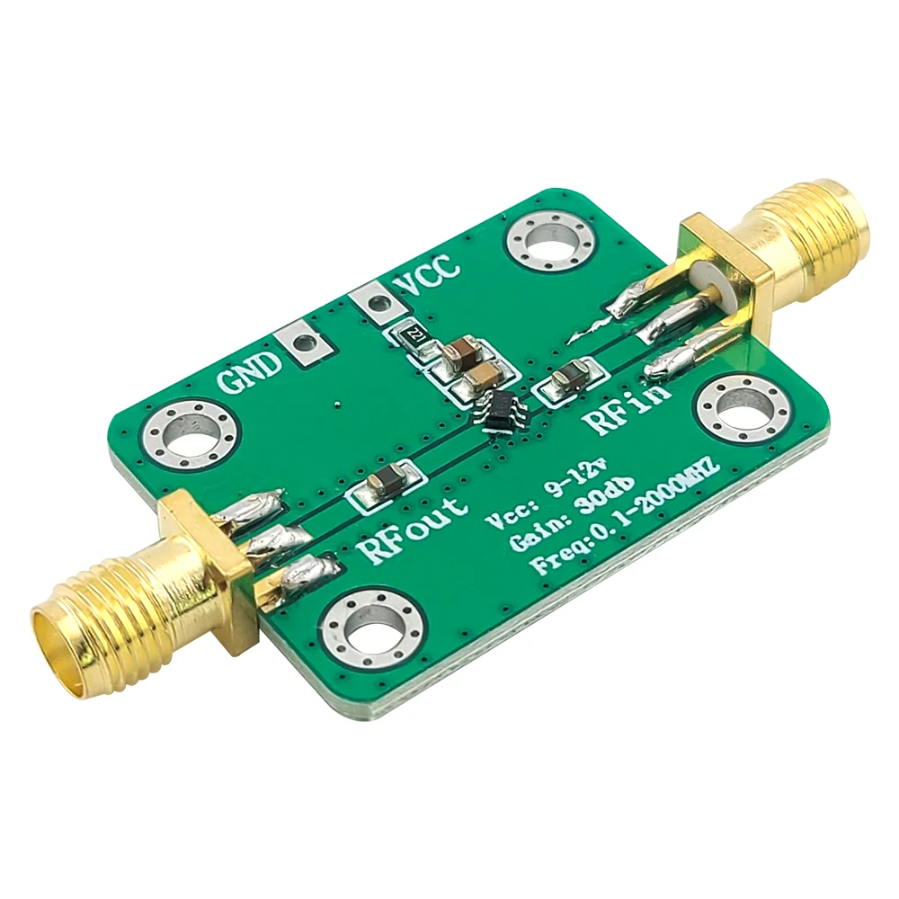 0.1–2000MHz 30dB High Gain RF Wideband Signal Amplifier Low-Noise Amplifier Development Board Module