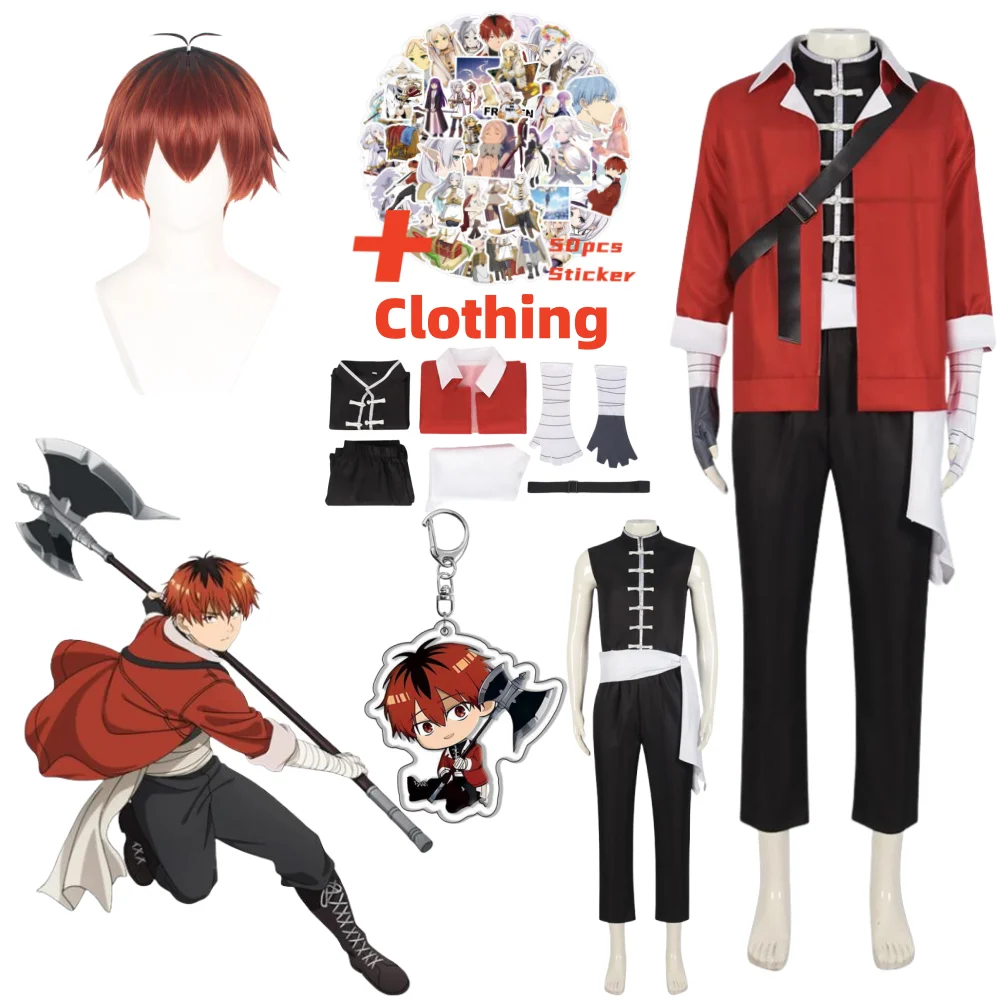 Sousou no frieren Stark Cosplay Anime Frieren Beyond Journey End Stark Cosplay parrucca cappotto pantaloni Outfit costumi donna