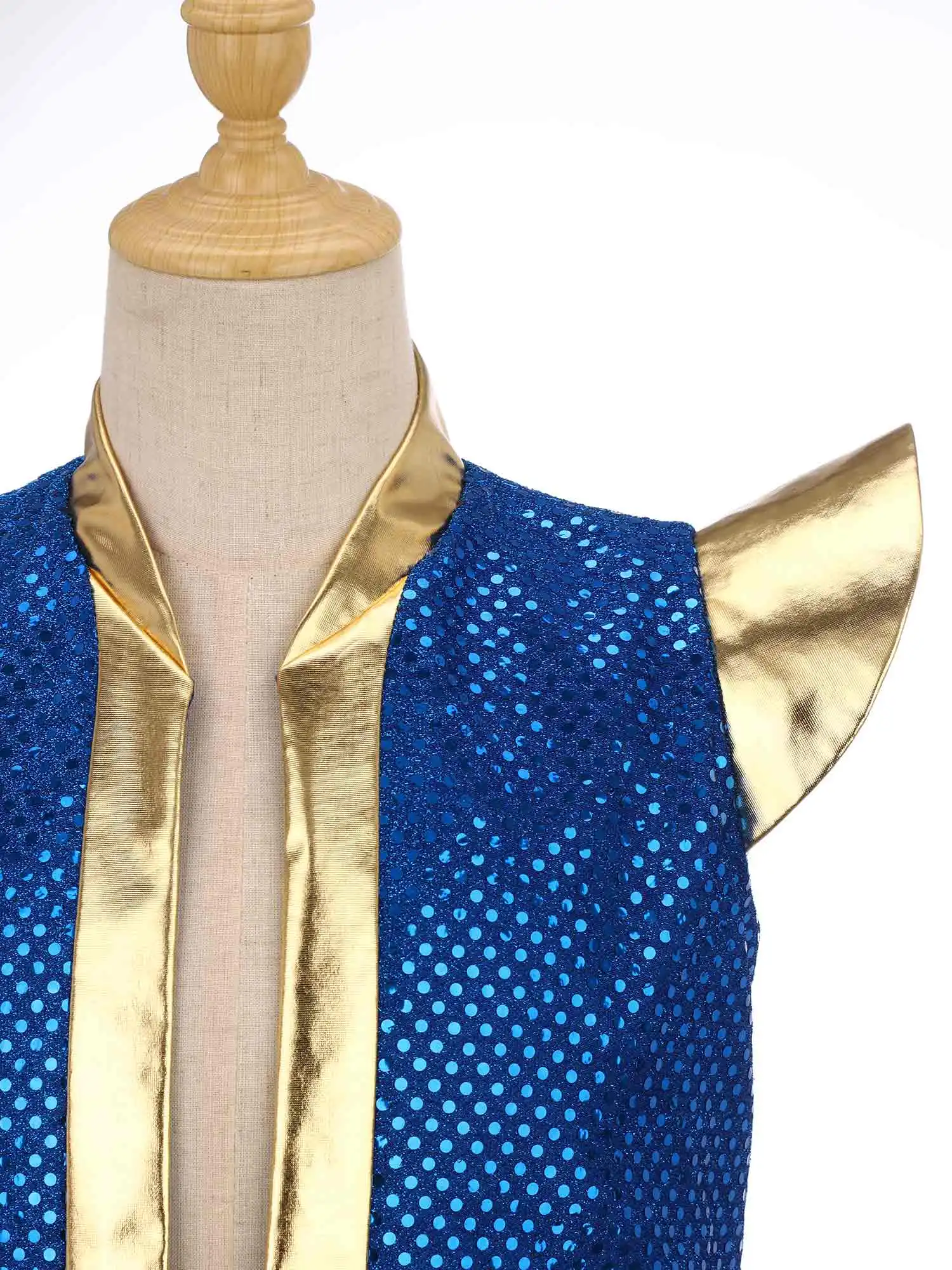 سترات عربية للأولاد صدريات معدنية سترة خرافية شرقية زي الأمير العربي ترتر أزياء تنكرية لأداء المسرح #3