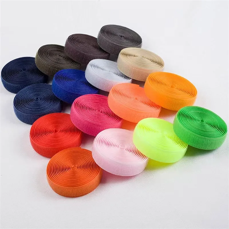 1\'\'/25mm Nylon Colorful Fastener Tape Magic Sticker Clothing Sewing Self Adhesive Fastener Tape DIY Craft No Glue 1M/5M