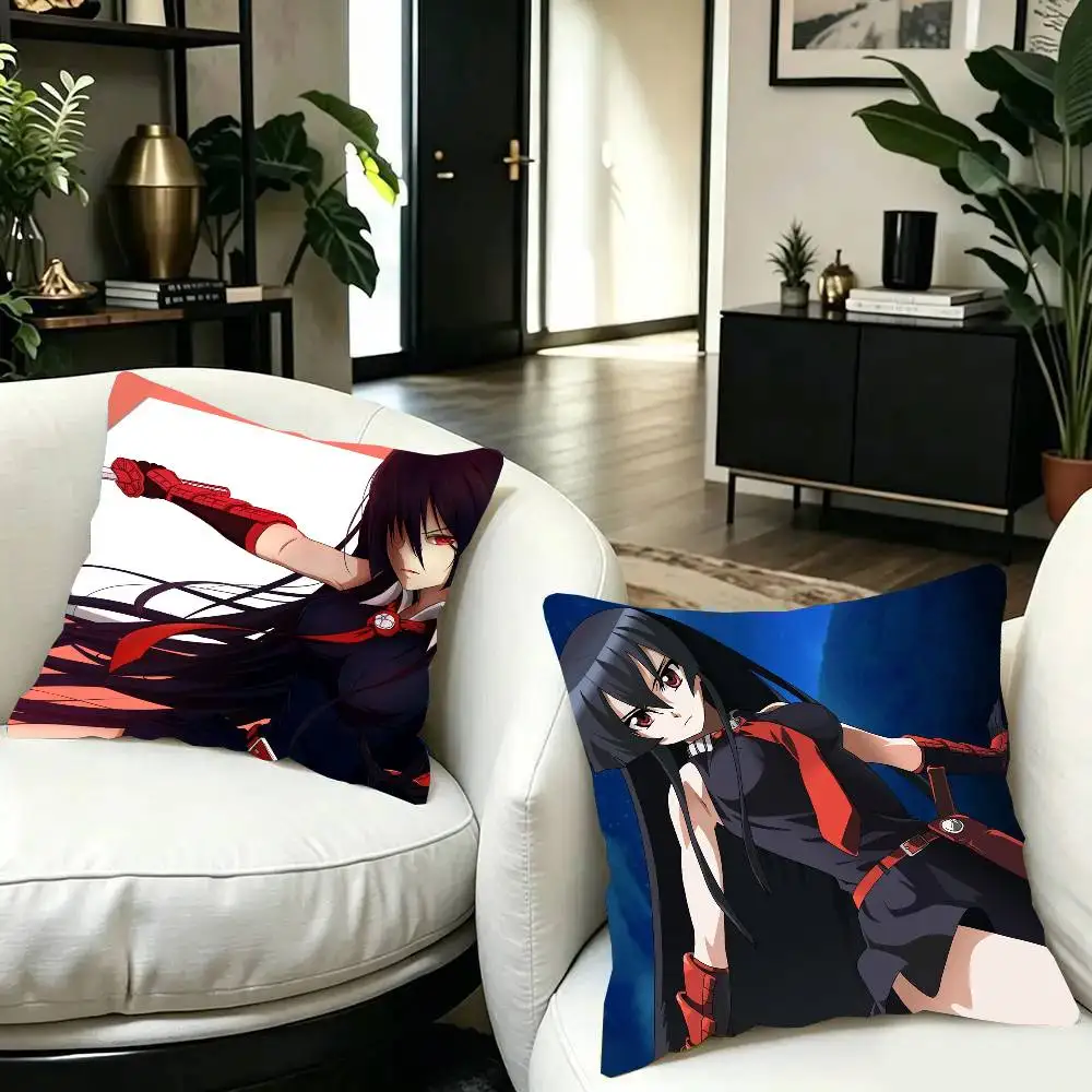 A-Akame Ga Kill Anime Pillow Case Fashion Square Pillowcase Bedroom Sofa Room Ins Decoration Leisure