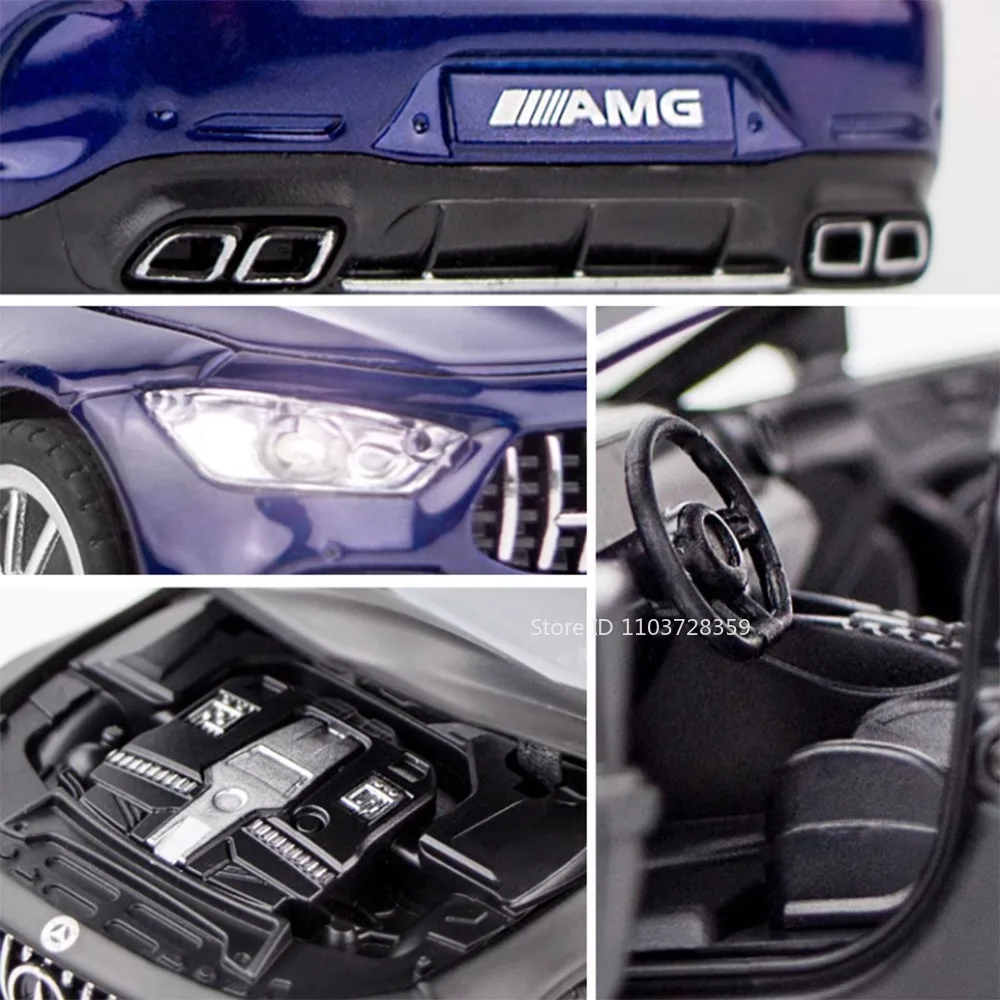 Modèle de voiture en alliage moulé sous pression, 1:32, GT63S C260L, Mini véhicules, son et lumière, portes ouvertes, modèles d'ornement pour garçons, cadeaux