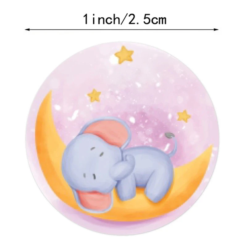 100-500pcs Round Cute Reward Stickers for Kids School Teacher Encouragement Students Games Toy Animal Stationery Sticker Labels