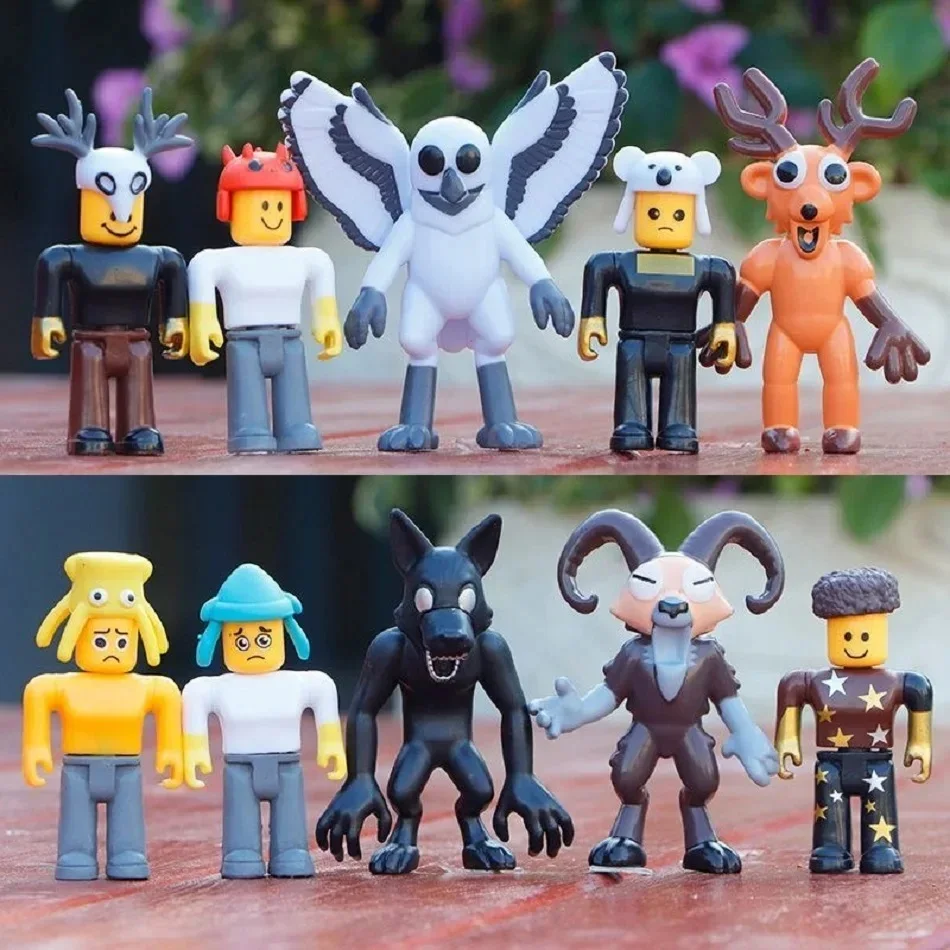 Mode Spel Nachten in Het Bos 1-24 stuks blinde doos Model Figuren De Hert En Uil Perifere karakter beeldjes PVC Speelgoed Geschenken