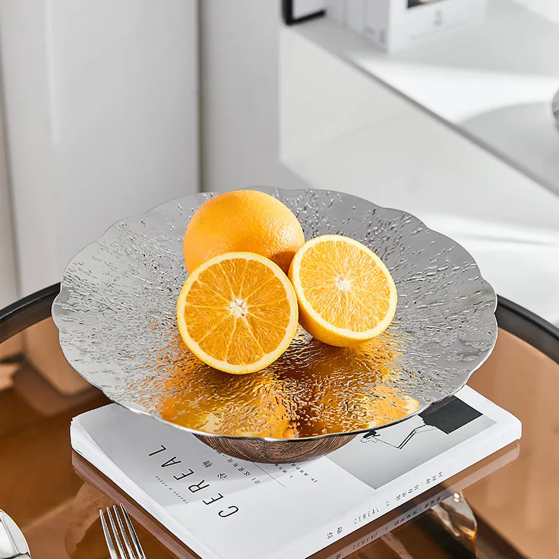 Factory direct sales,high-end light luxury fruit plate,living room coffee table special fruit dried fruit snacks display plate