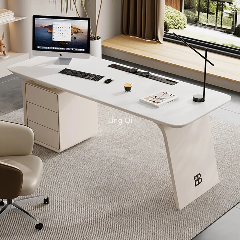 Art Modern Home Office Desk Vanity White Minimalist Organizer Computer Desks Storage Bedroom Mesa Escritorio Dining Room Sets