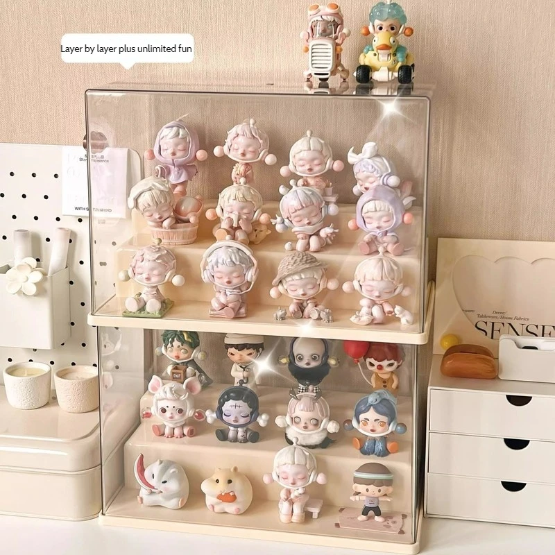 Blind Box Storage Display Stand Acrylic Transparent Dust-Proof Hand-Made Ornaments Display Cabinet Doll Display Box