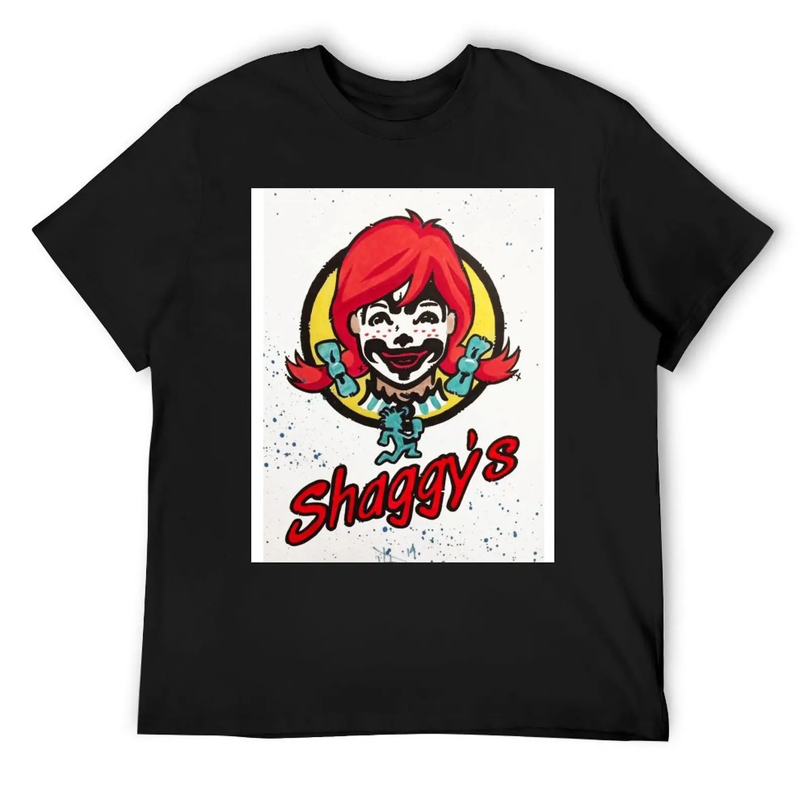 SHAGGYs T-Shirt hippie clothes boys animal print anime cotton t shirt men