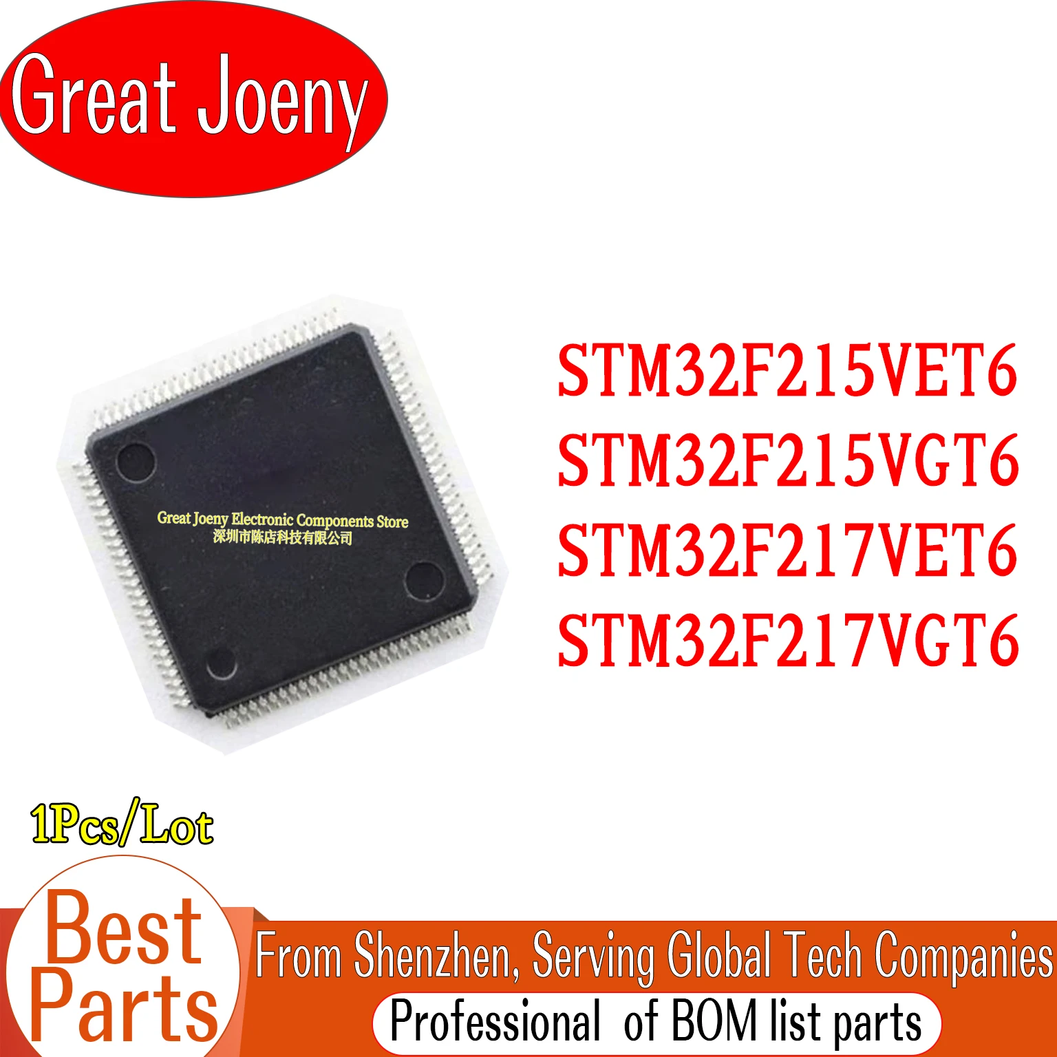 

100% New STM32F217 STM32F215VET6 STM32F215VGT6 STM32F217VET6 STM32F217VGT6 IC MCU Chipset LQFP-100