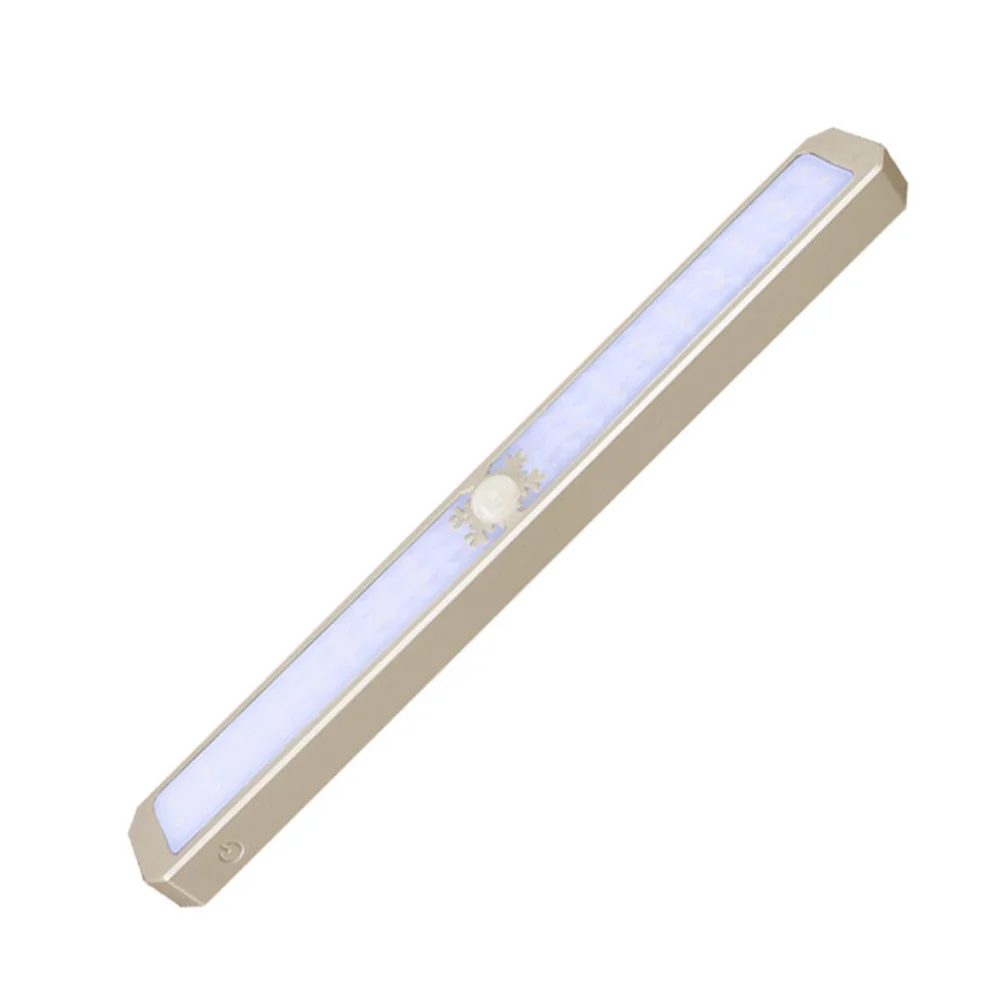 

Multi-Use Usb Charging Night Lamp Body Sensing Light Cabinet Light Strip Wall Lamp Golden Color Household Lighting For Bedroom