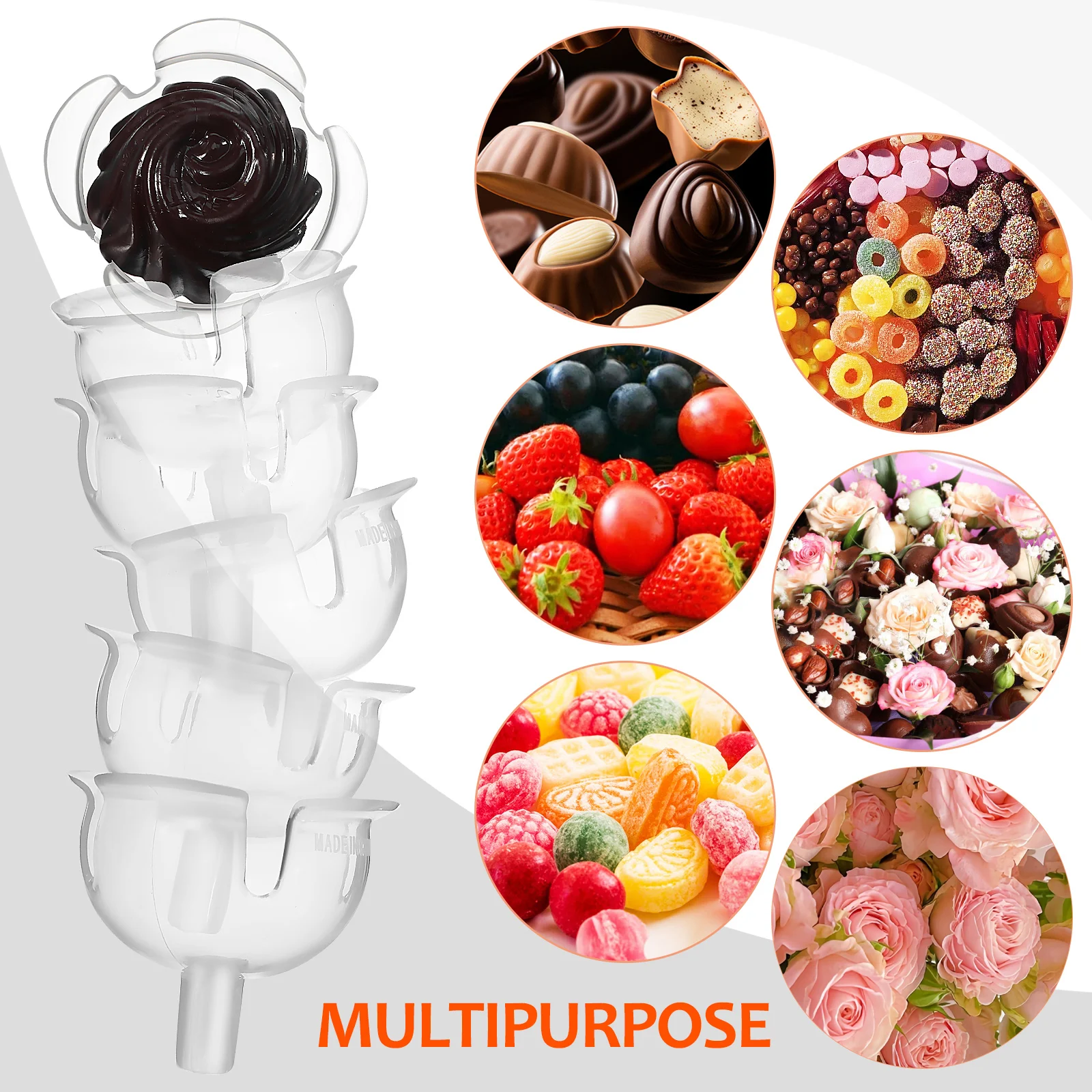 

100pcs Plastic Chocolate Ball Holders Truffle Wrapping Decor Candy Cup Case Flower Bouquet DIY Base