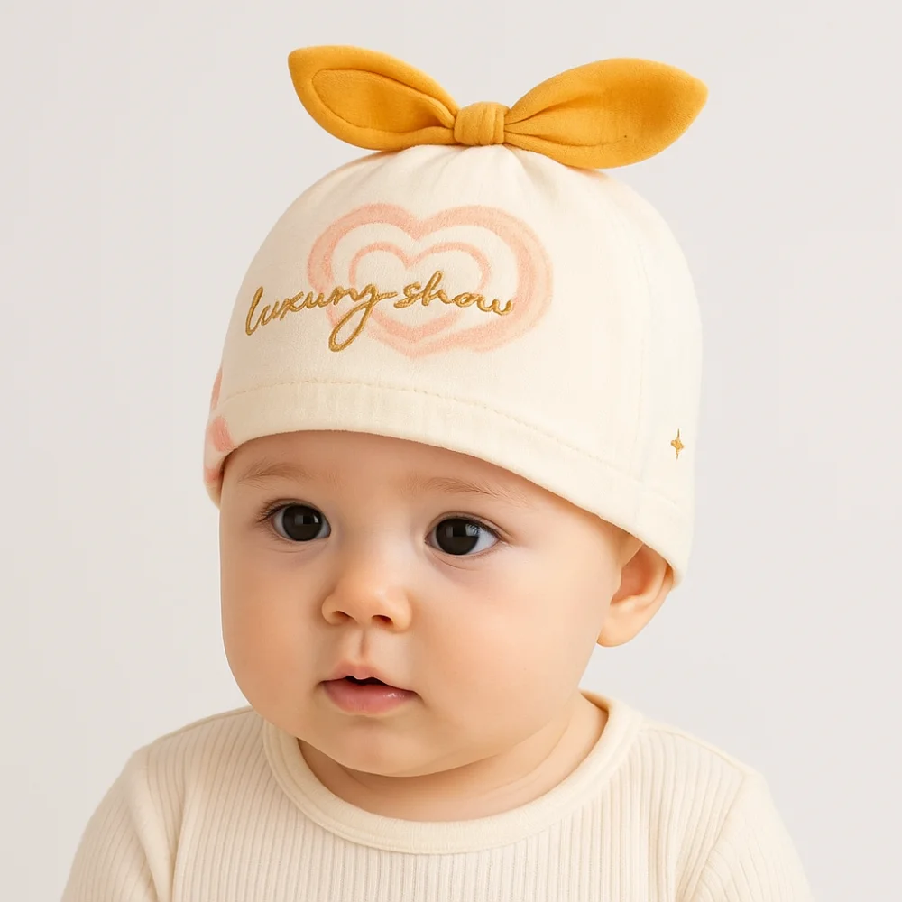 

Keep Warm Cotton Boneless Muslin Hat Cartoon Soft Baby Fetal Cap 0-3 Months Elastic Newborn Turban Hat Spring