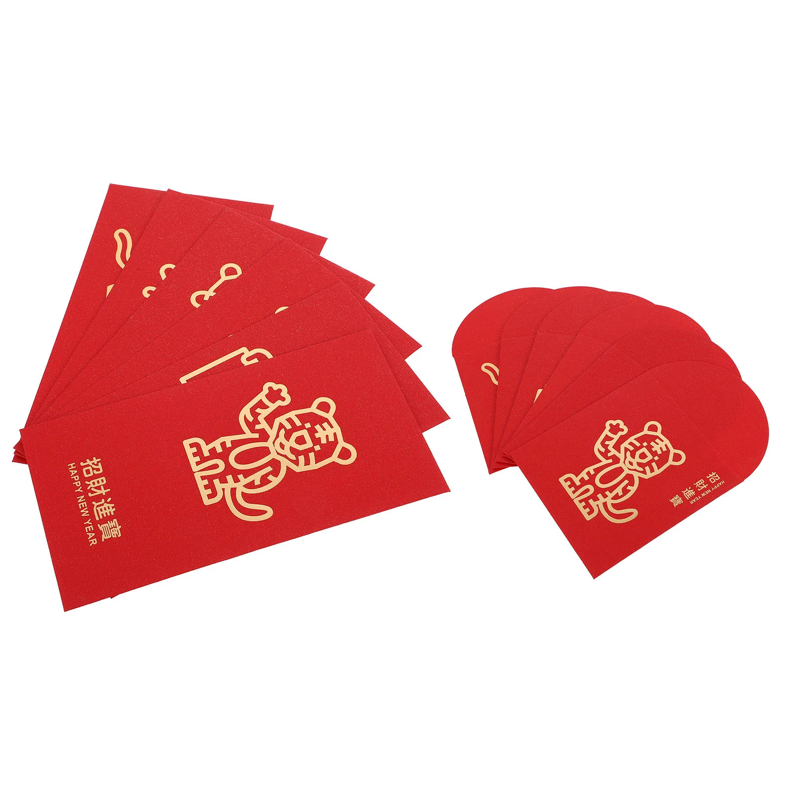 

12pcs New Year Red Envelopes 2022 Thicken Gift Money Holder Spring Festival Tiger Year Supplies Paper Red Packet Envelope